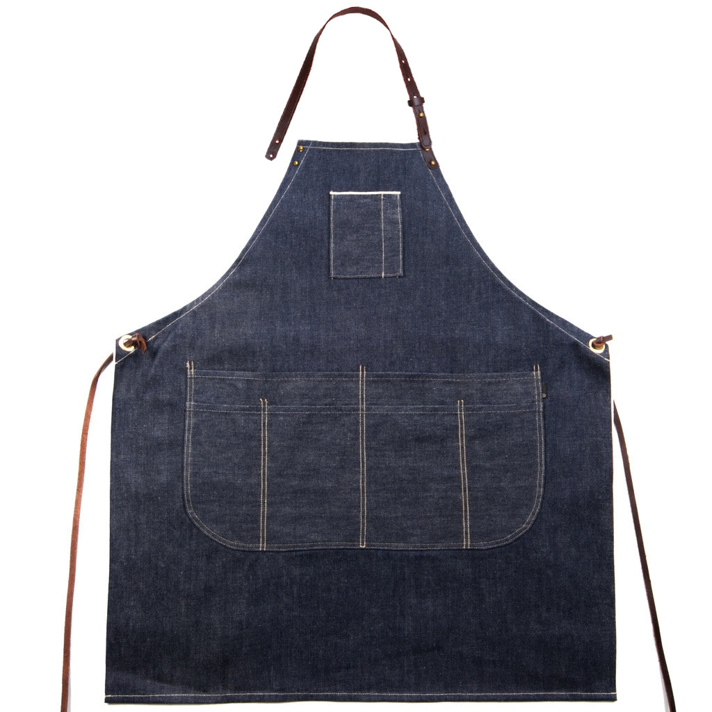 THE SELVEDGE APRON WITH REMOVABLE LEATHER