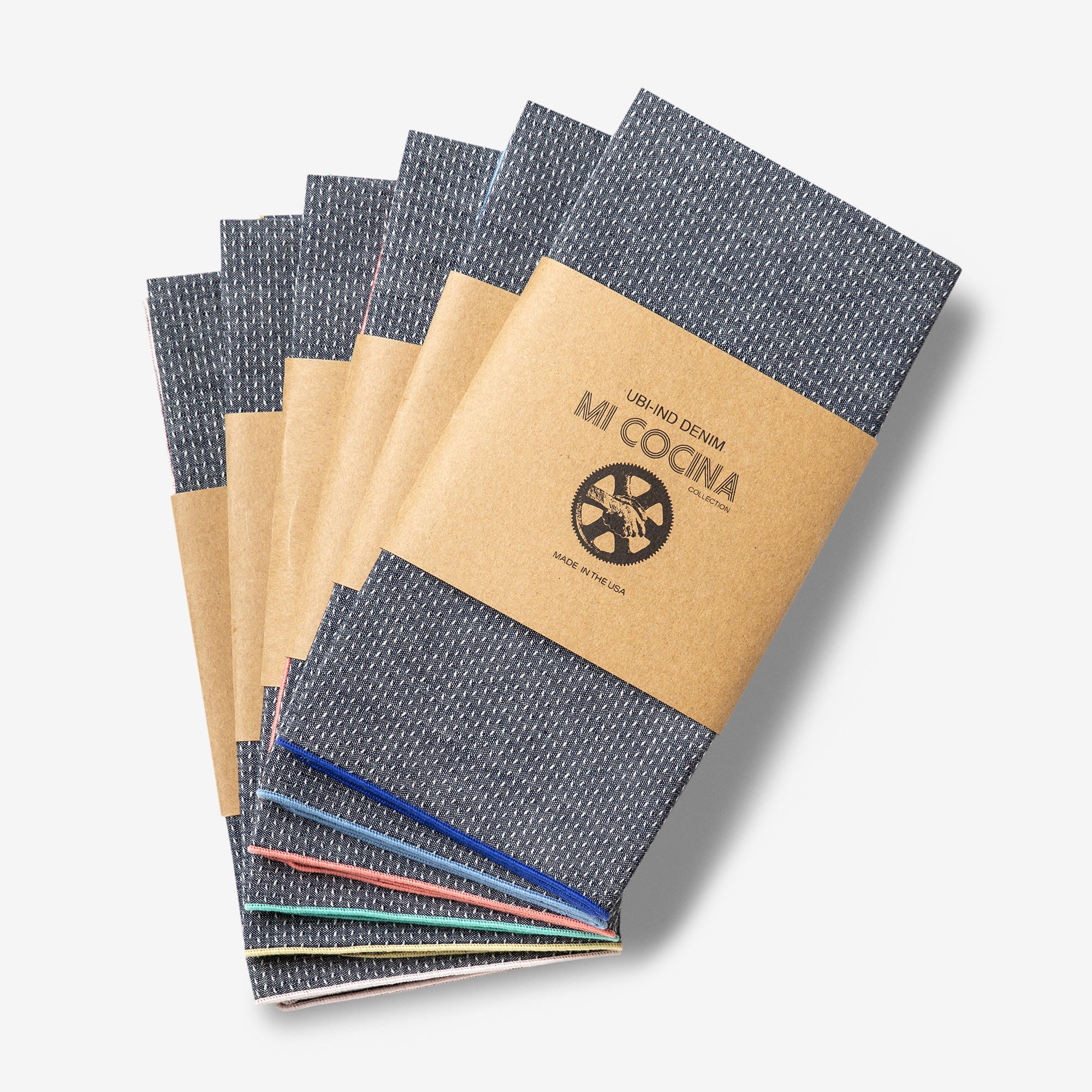 Dobby Edge Rib Dobby Chambray Napkin - Merrow Edge | Mi Cocina – MI COCINA / UBI-IND